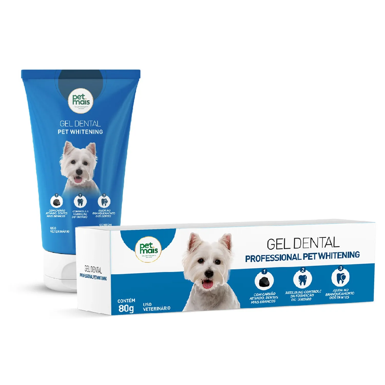 Gel Dental Pet Whitening Branqueador Petmais